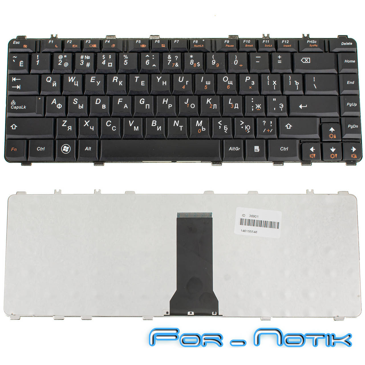 Клавиатура для ноутбука LENOVO (IdeaPad: B460, V460, Y450, Y460, Y550, Y560) rus, black, Черный 
Клавиатура для ноутбука LENOVO (IdeaPad: B460, V460, Y450, Y460, Y550, Y560) rus, black, Черный