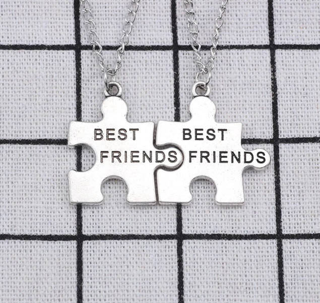Подвеска кулон Best friends пазлы двусторонние друзья для двоих друзей BFF две половинки парные кулоны
Подвеска кулон Best friends пазлы двусторонние друзья для двоих друзей BFF две половинки парные кулоны