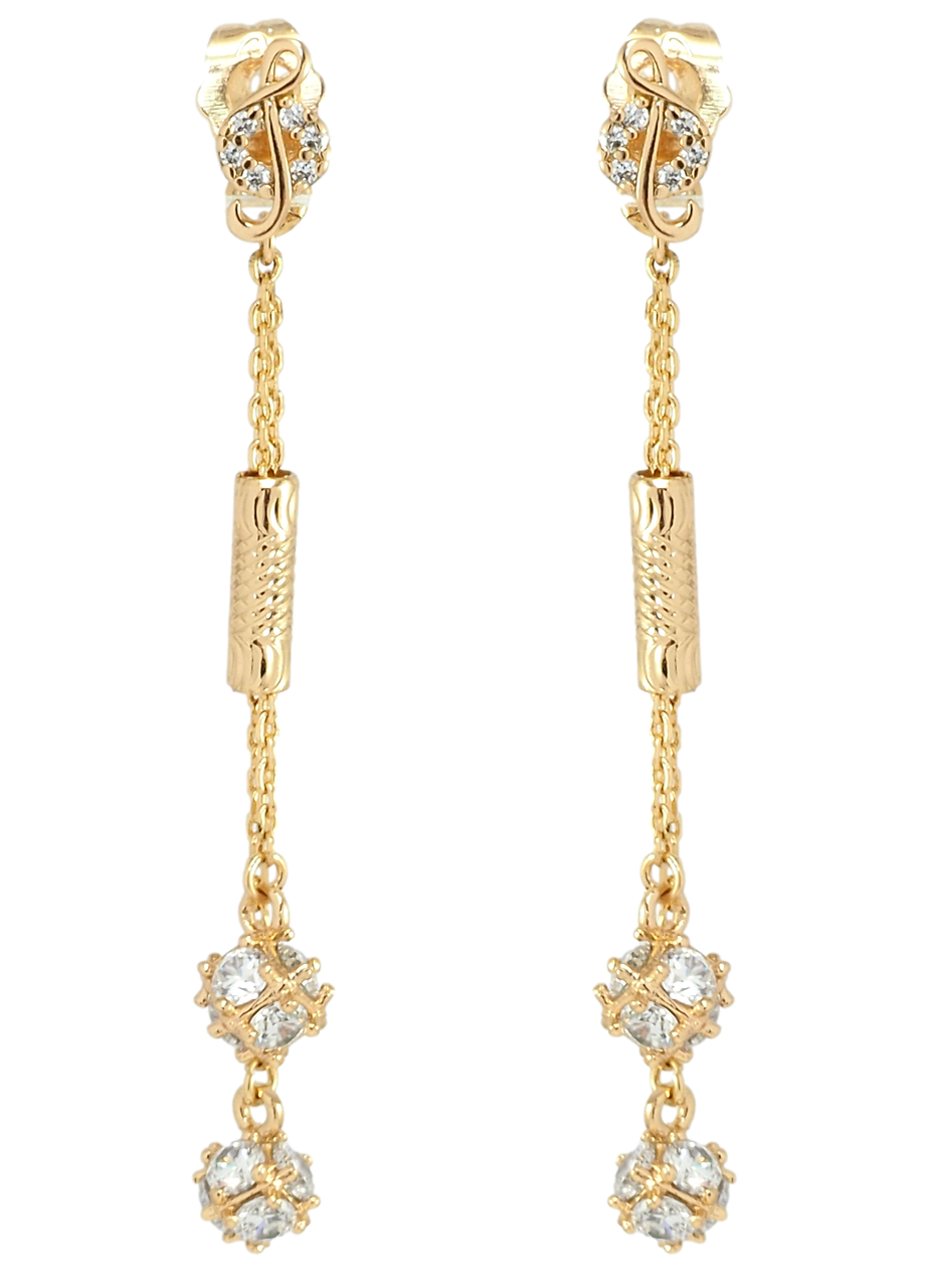 Серьги Xuping Позолота 18K гвоздики (пусеты) "Скрипичный ключ с кристальными бусинами"
Серьги Xuping Позолота 18K гвоздики (пусеты) "Скрипичный ключ с кристальными бусинами"
