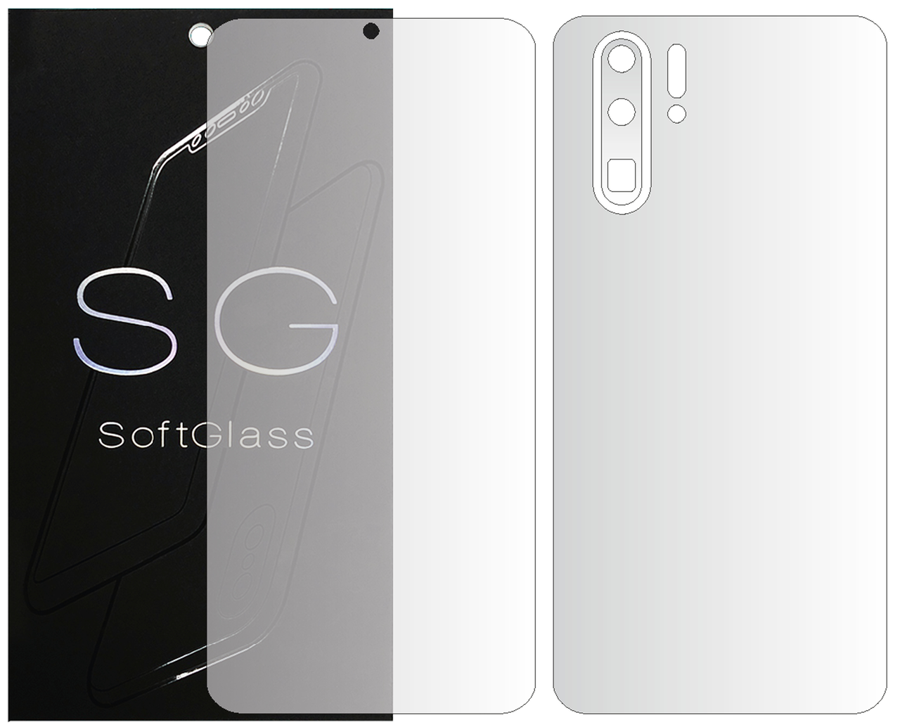 Полиуретановая пленка Huawei P30 Pro Комплект: для Передней и Задней панели SoftGlass, Прозрачный
Полиуретановая пленка Huawei P30 Pro Комплект: для Передней и Задней панели SoftGlass, Прозрачный
