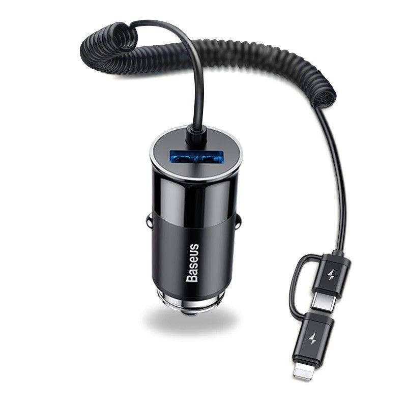 Автомобільний зарядний пристрій Baseus Enjoy Together 4.8A + Cable 2-in-1 Lightn 1USB, QC | (CCALL-EL01)
Автомобільний зарядний пристрій Baseus Enjoy Together 4.8A + Cable 2-in-1 Lightn 1USB, QC | (CCALL-EL01)