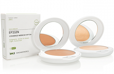 Матирующая компактная крем-пудра с SPF50+ / Epigen Coverage Uvp 50+ / Innoaesthetics Medium
Матирующая компактная крем-пудра с SPF50+ / Epigen Coverage Uvp 50+ / Innoaesthetics Medium