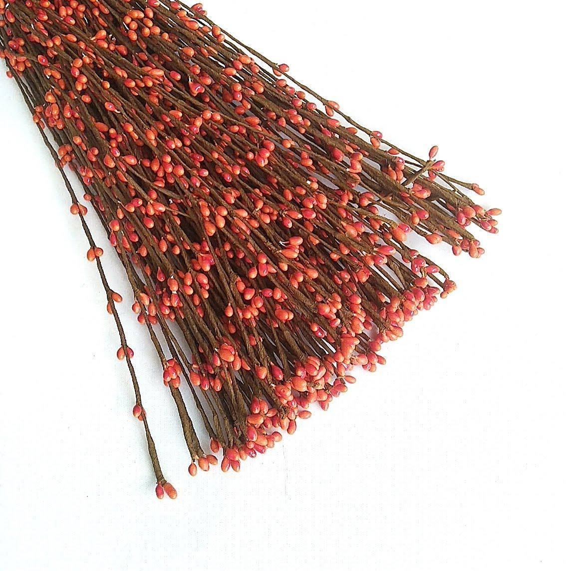 Веточки проволочные с почками. Оранжевые.10 штук, Желтый 
Веточки проволочные с почками. Оранжевые.10 штук, Желтый