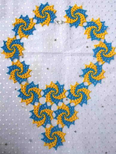 Колье блакитно-жовте "Зіронька" бісер ручна робота
Колье блакитно-жовте "Зіронька" бісер ручна робота