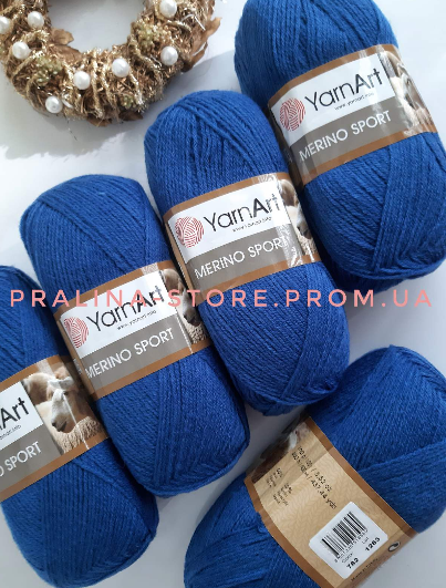 Полушерстяная пряжа Мерино спорт синего цвета YARNART MERINO SPORT 50% шерсть / 50% акрил, Синий
Полушерстяная пряжа Мерино спорт синего цвета YARNART MERINO SPORT 50% шерсть / 50% акрил, Синий