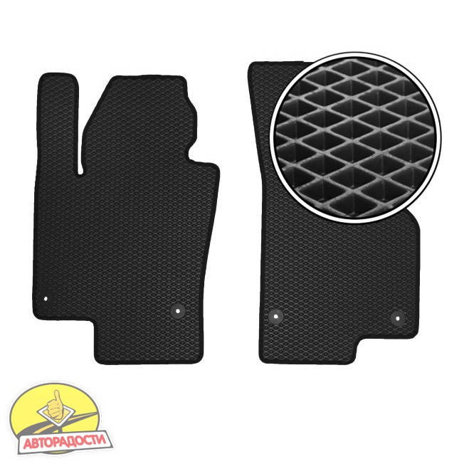Коврики передние EVA в салон Nissan NV200 2009- черные, Черный
