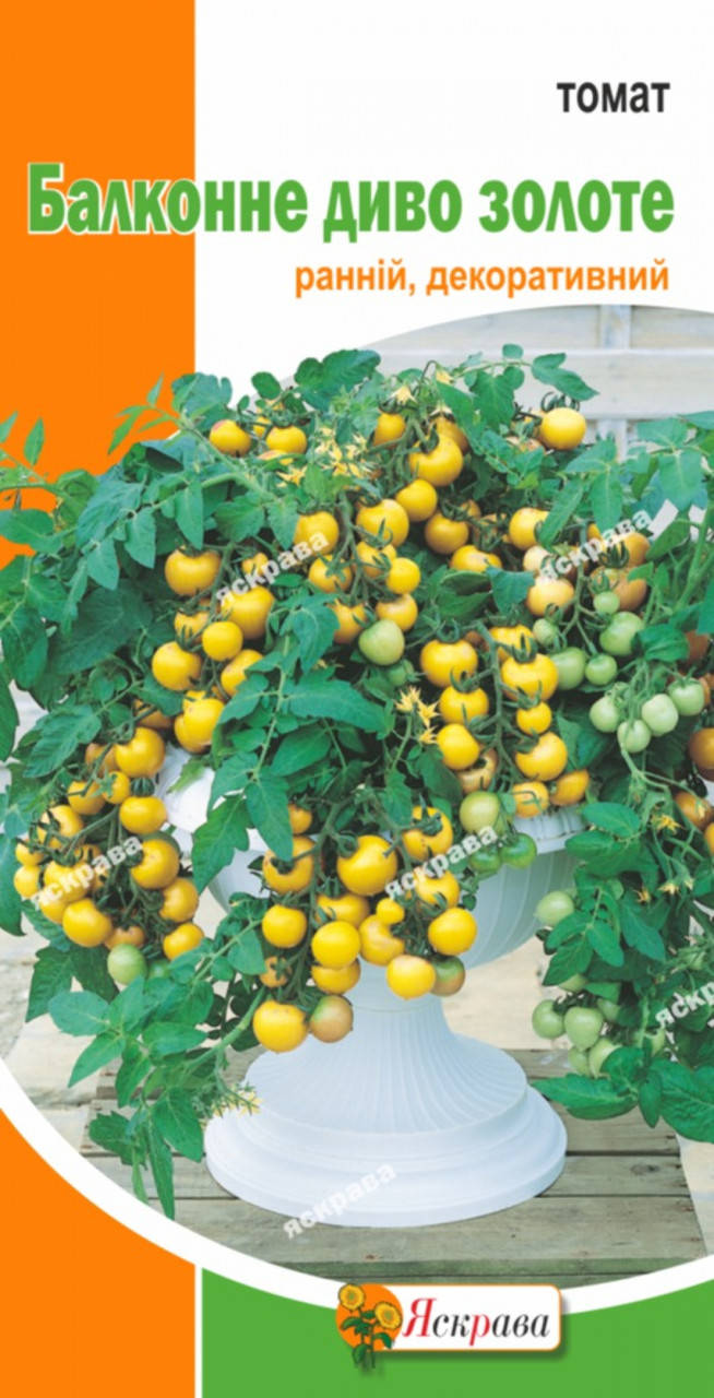 Томат Балконное Чудо золотое 0,1 г, семена Яскрава
Томат Балконное Чудо золотое 0,1 г, семена Яскрава