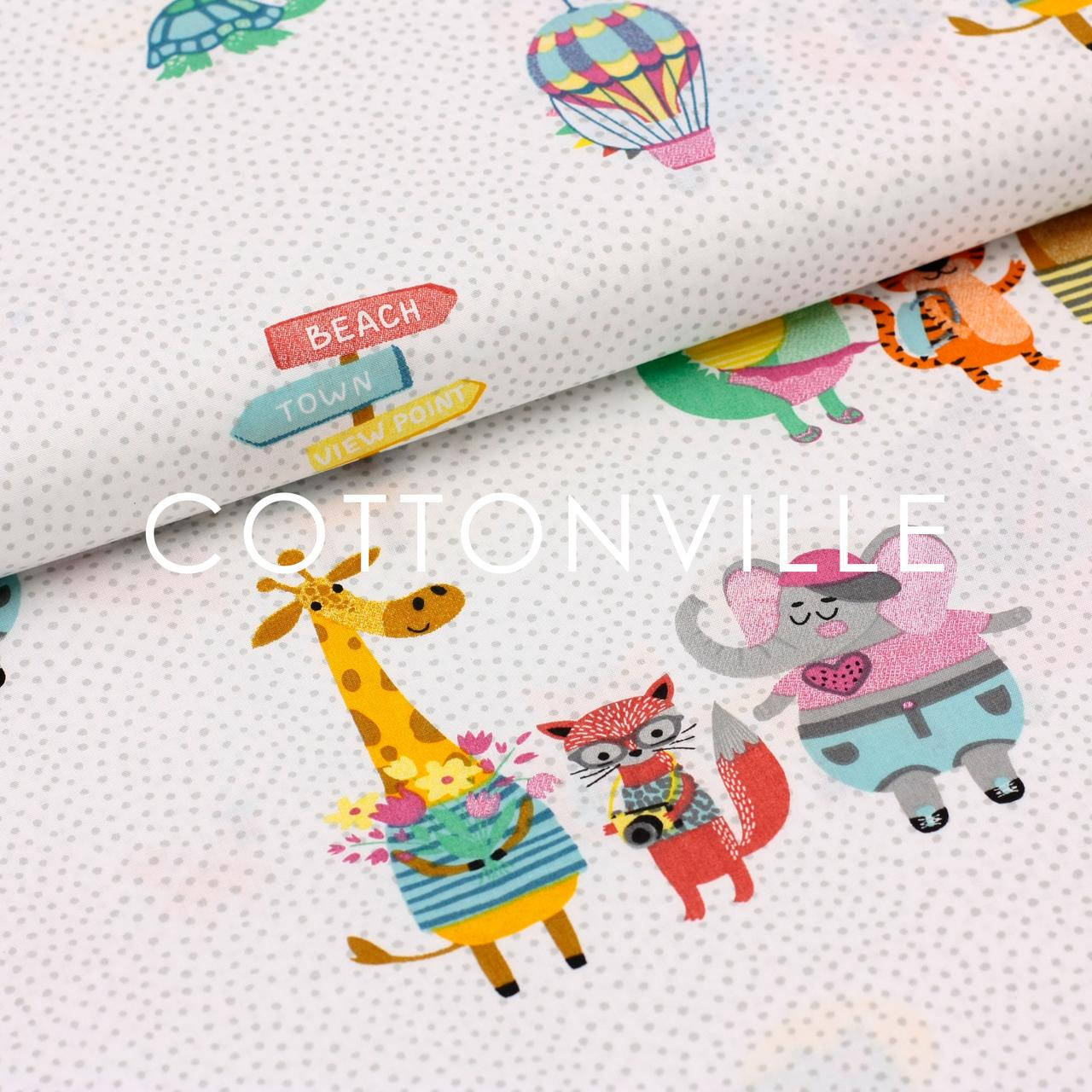 Бязь Забавные звери на фоне в горошек, Красный
Бязь Забавные звери на фоне в горошек, Красный