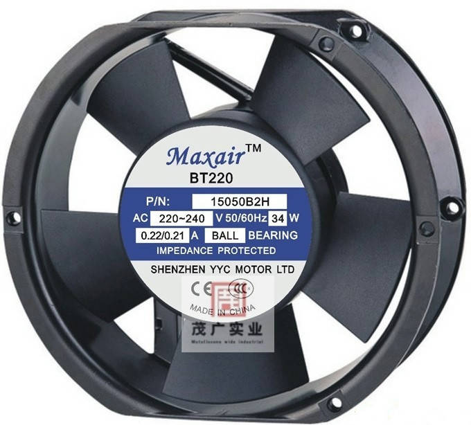 Кулер для охлождения серверных БП BT-220 15050B2H DC sleeve fan 2pin под пайку - 150*150*50мм, 220V/0,22A,
Кулер для охлождения серверных БП BT-220 15050B2H DC sleeve fan 2pin под пайку - 150*150*50мм, 220V/0,22A,