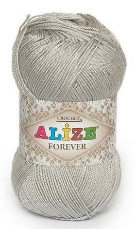 Пряжа ALIZE Forever 52 (Ализе Форевер), Светло-серый 
Пряжа ALIZE Forever 52 (Ализе Форевер), Светло-серый