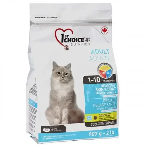 Сухой корм 1st Choice Adult Healthy Skin&Coat для здоровой кожи и блестящей шерсти, с лососем, 907 г
Сухой корм 1st Choice Adult Healthy Skin&Coat для здоровой кожи и блестящей шерсти, с лососем, 907 г