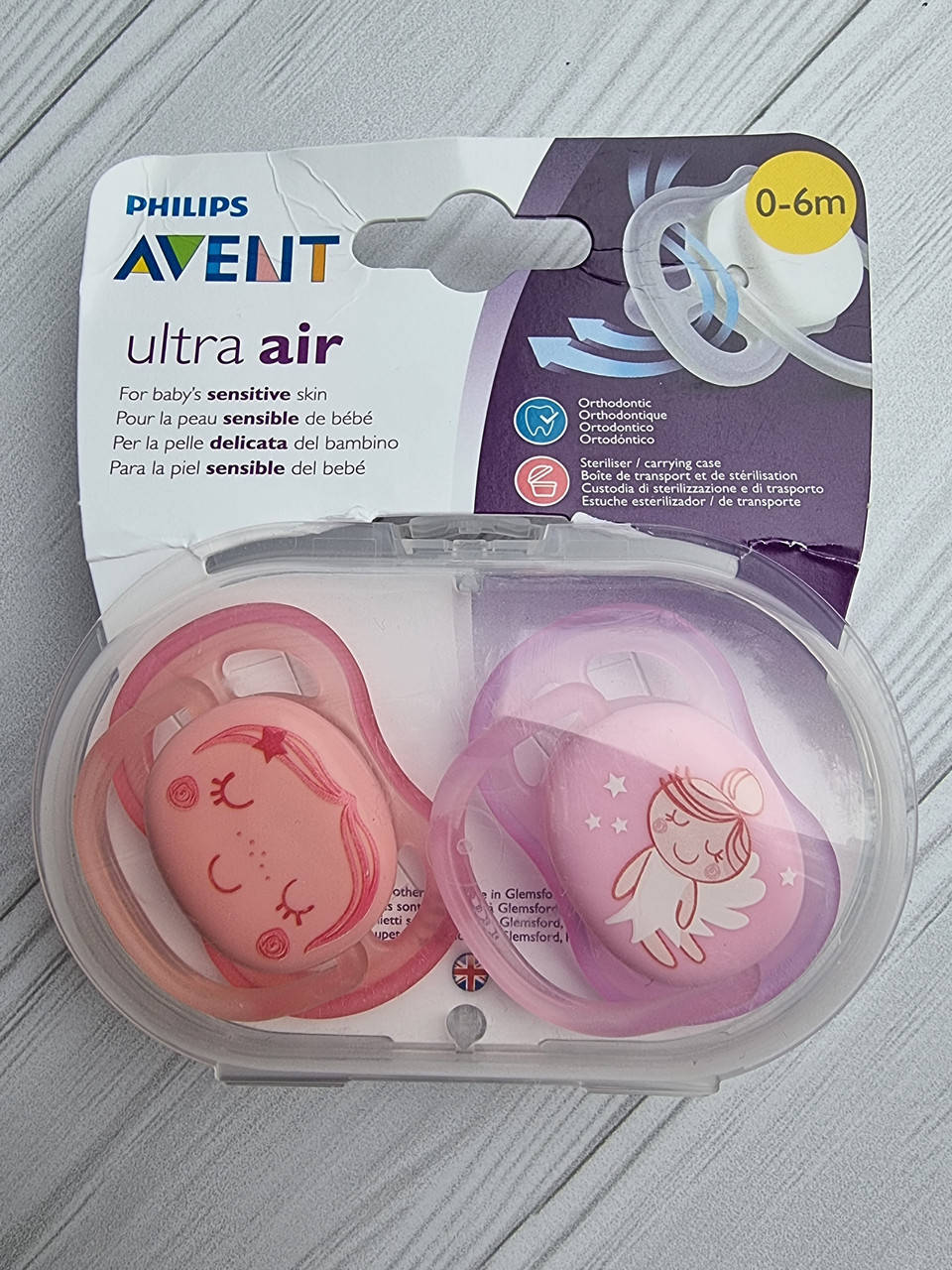 Пустышка силиконовая ортодонтическая Philips Avent 0-6 мес (2 шт), Розовый
Пустышка силиконовая ортодонтическая Philips Avent 0-6 мес (2 шт), Розовый