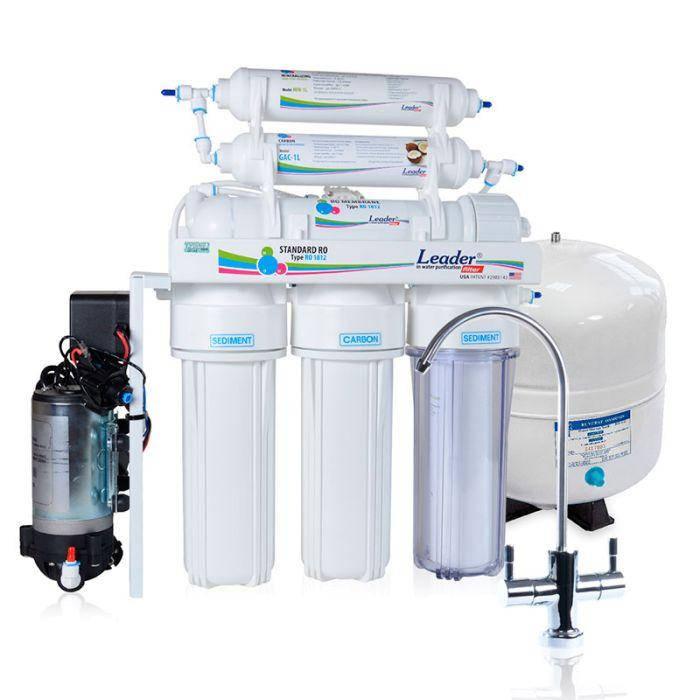 Система обратного осмоса Leader Standart RO-5 P с помпой с минерализатором
Система обратного осмоса Leader Standart RO-5 P с помпой с минерализатором