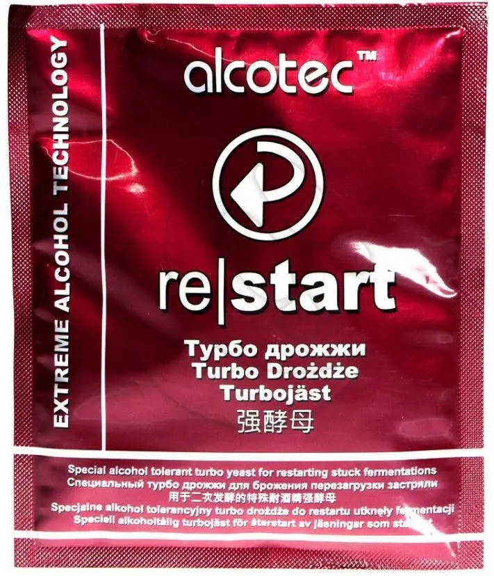 Турбо дрожжи Alcotec Restart(Срок годности - до 04. 2023 года)
Турбо дрожжи Alcotec Restart(Срок годности - до 04. 2023 года)