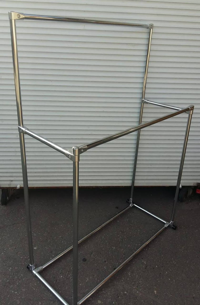 Стойка для одежды двойная 150*100*100 см 
Стойка для одежды двойная 150*100*100 см