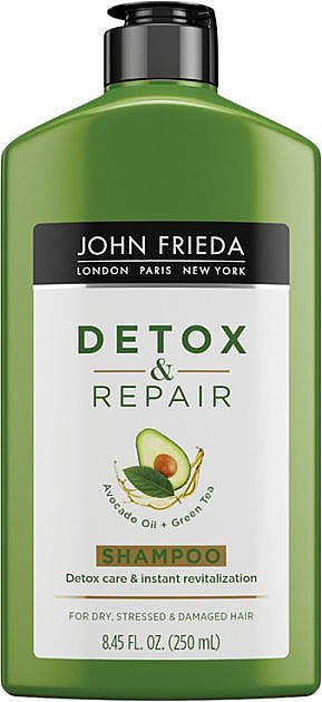Шампунь для очистки и восстановления волос John Frieda Detox & Repair Shampoo 250 мл (17420Gu)
Шампунь для очистки и восстановления волос John Frieda Detox & Repair Shampoo 250 мл (17420Gu)
