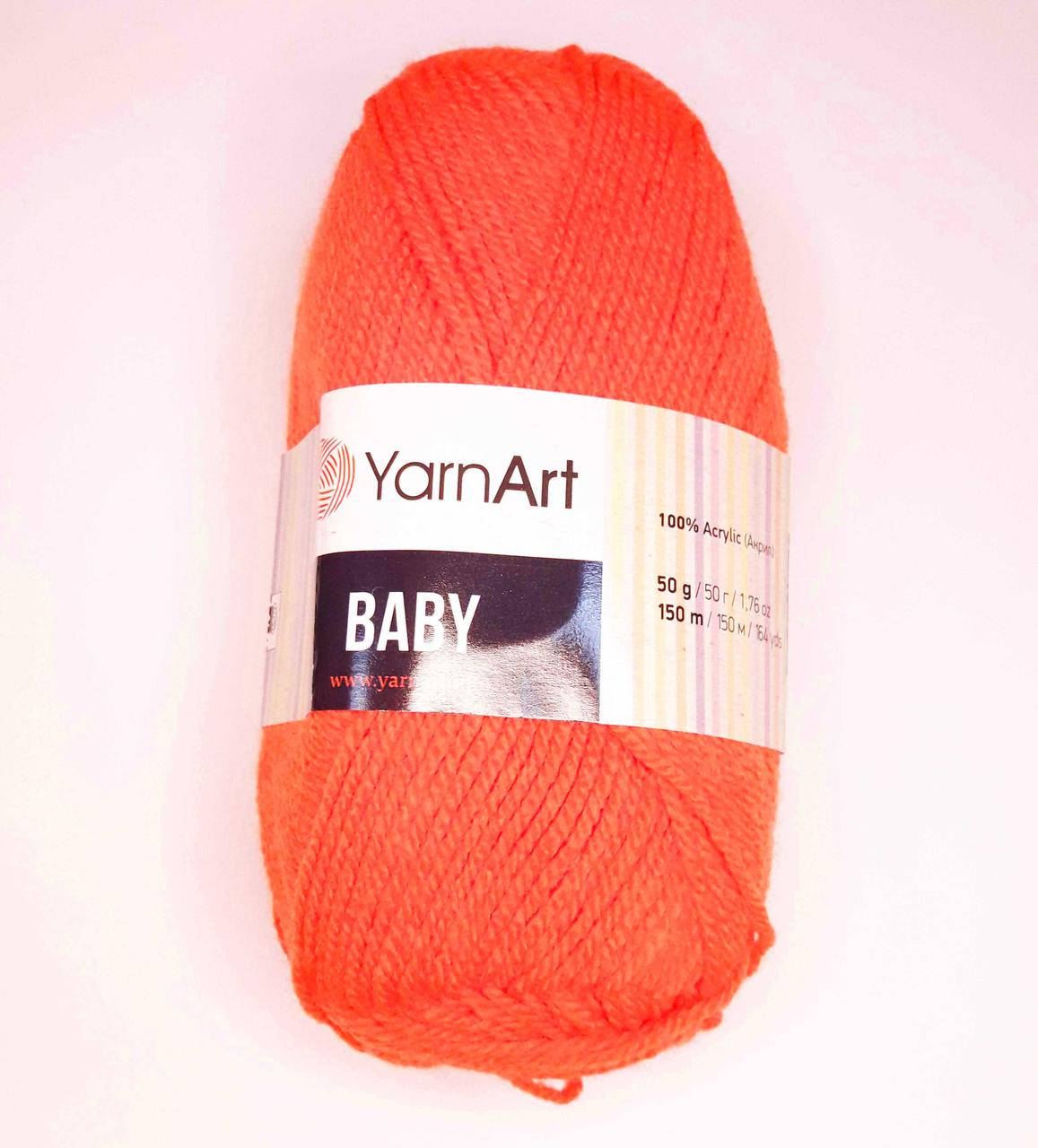 Нитки для вязания, пряжа детская акриловая Baby YarnArt, 100% акрил 50 гр., 150м, оранжевий насичений, Оранжевый
Нитки для вязания, пряжа детская акриловая Baby YarnArt, 100% акрил 50 гр., 150м, оранжевий насичений, Оранжевый