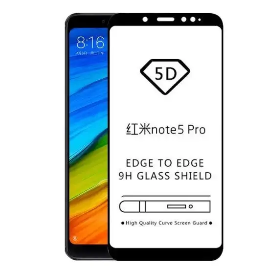 Защитное стекло для Xiaomi Redmi Note 5 / Note 5 Pro Full Glue 5D, черное, 0.3 mm, Черный
Защитное стекло для Xiaomi Redmi Note 5 / Note 5 Pro Full Glue 5D, черное, 0.3 mm, Черный