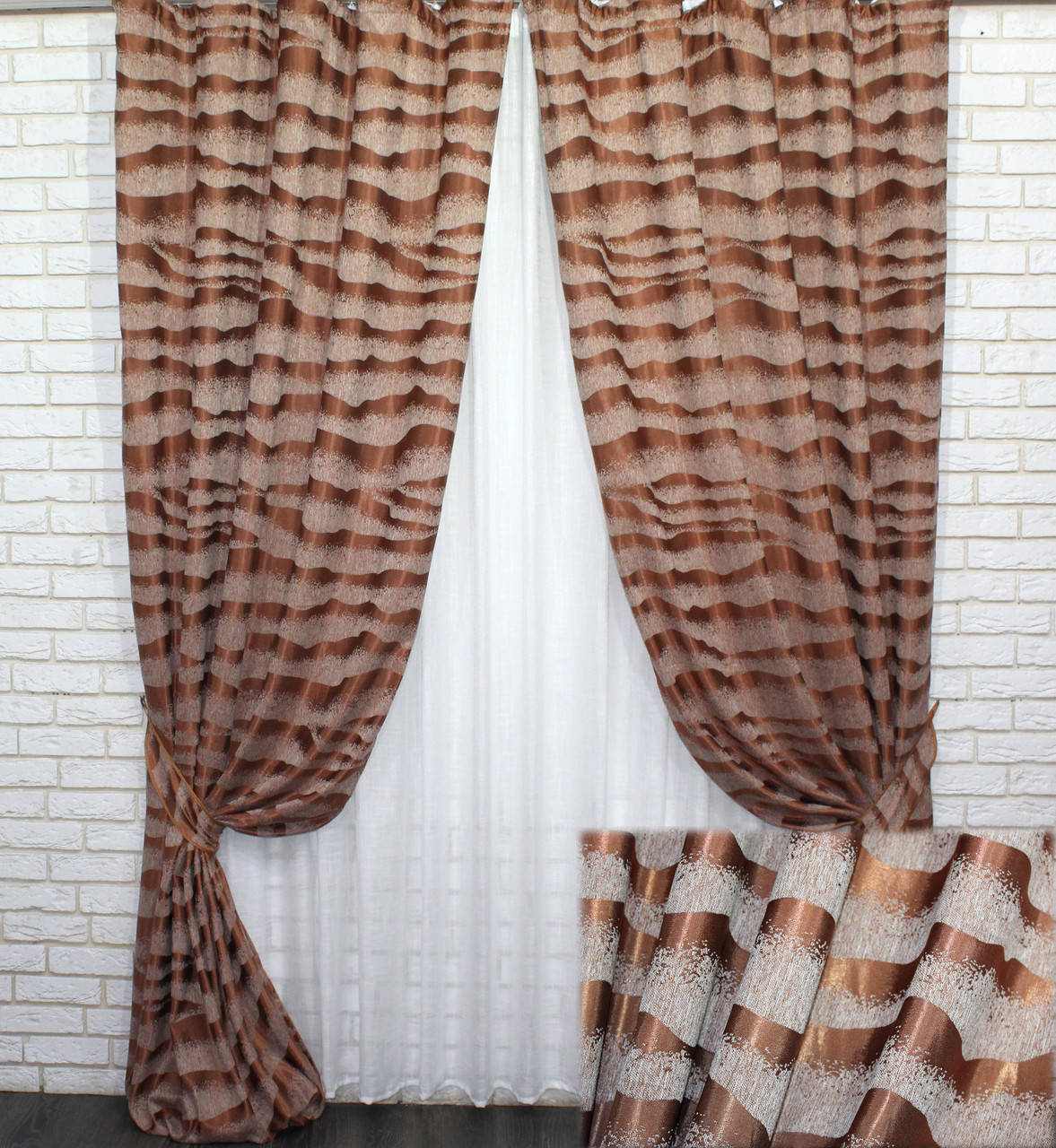 Комплект (2шт. 1,5х3,1м.) штор из ткани лён, коллекция "Дюны". Цвет терракотовый с пудрой. Код 770ш 30-550, Терракота
Комплект (2шт. 1,5х3,1м.) штор из ткани лён, коллекция "Дюны". Цвет терракотовый с пудрой. Код 770ш 30-550, Терракота