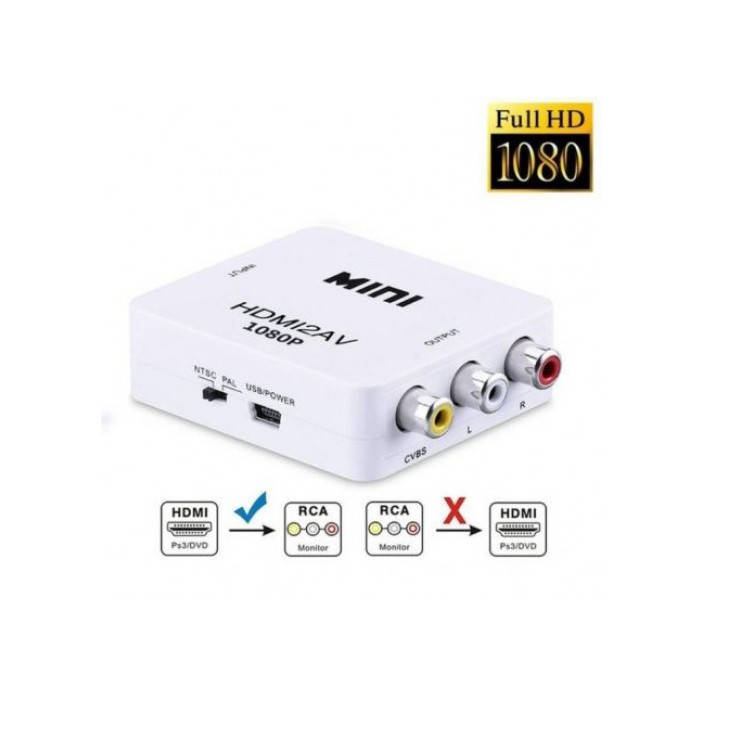 Конвертер адаптер из HDMI на AV тюльпаны RCA переходник преобразователь 1080P видео и аудио Белый
Конвертер адаптер из HDMI на AV тюльпаны RCA переходник преобразователь 1080P видео и аудио Белый