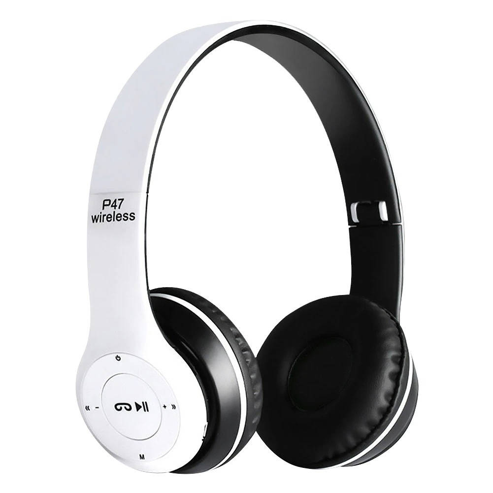 Беспроводные Bluetooth-наушники P47 с микрофоном, радио и MP3 плеером / Накладные наушники Белый
Беспроводные Bluetooth-наушники P47 с микрофоном, радио и MP3 плеером / Накладные наушники Белый