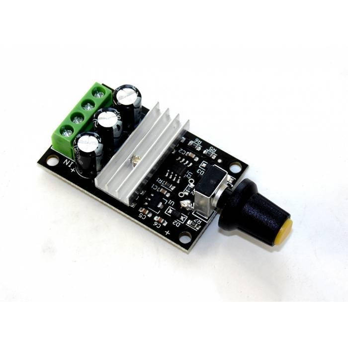 ШИМ контроллер. Регулятор оборотов двигателя постоянного тока 6-28В 3А 
ШИМ контроллер. Регулятор оборотов двигателя постоянного тока 6-28В 3А