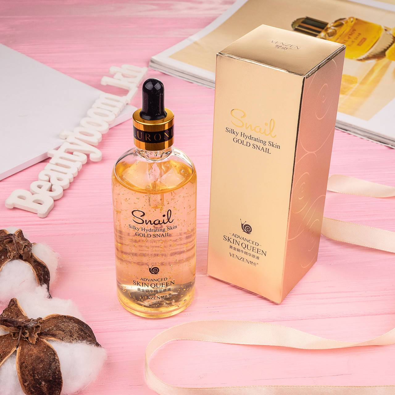 Сыворотка для лица с муцином улитки и 24К золотом VENZEN SNAIL silky Hydrating skin gold snail (100мл)
Сыворотка для лица с муцином улитки и 24К золотом VENZEN SNAIL silky Hydrating skin gold snail (100мл)