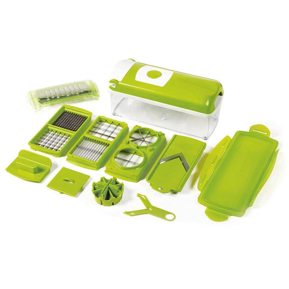 Ручная овощерезка мультислайсер Nicer Dicer Plus, Зелёный
Ручная овощерезка мультислайсер Nicer Dicer Plus, Зелёный