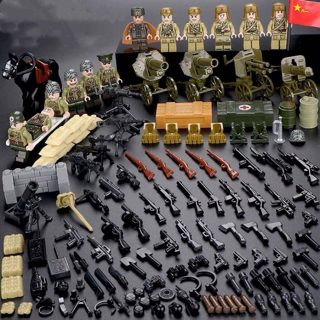 Фигурки человечки советские американские военные вторая мировая война с пушками и много оружия для лего
Фигурки человечки советские американские военные вторая мировая война с пушками и много оружия для лего