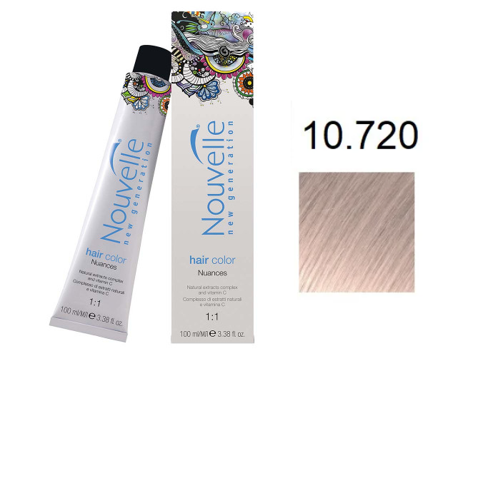 Краска для волос Nouvelle Hair Color 10.720 платиновый коричнево-фиолетовый блондин 100 мл
Краска для волос Nouvelle Hair Color 10.720 платиновый коричнево-фиолетовый блондин 100 мл