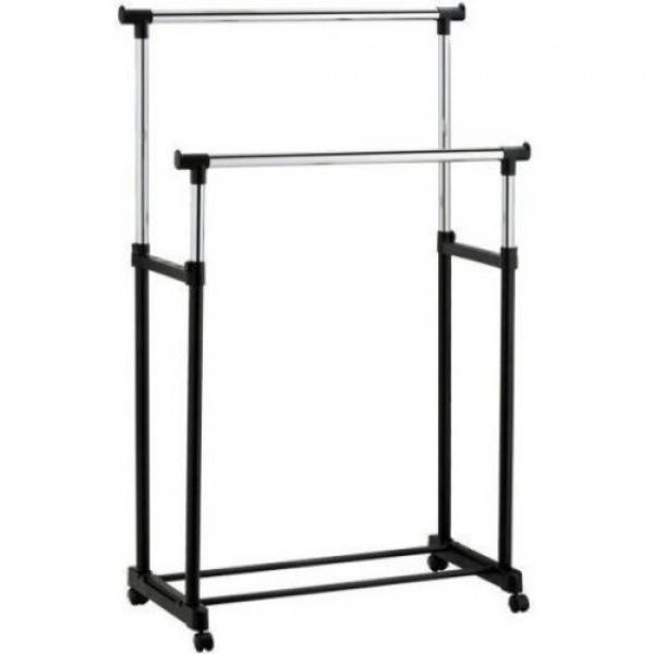Вешалка стойка для одежды Double Pole Clothes Horse Напольная двойная телескопическая на колесиках 150 см, Черный
Вешалка стойка для одежды Double Pole Clothes Horse Напольная двойная телескопическая на колесиках 150 см, Черный