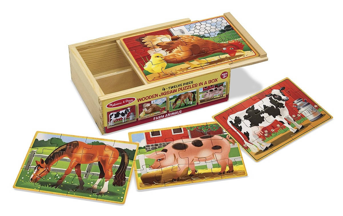 Набор из 4 пазлов Животные на ферме Melissa&Doug (MD13793) 
Набор из 4 пазлов Животные на ферме Melissa&Doug (MD13793)