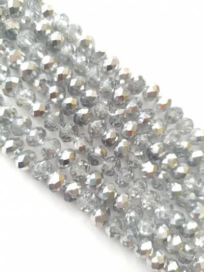 Бусины хрустальные (Рондель) 8*5 мм пачка 70 шт, цвет - серебро с прозрачным бочком, Серебристий
Бусины хрустальные (Рондель) 8*5 мм пачка 70 шт, цвет - серебро с прозрачным бочком, Серебристий