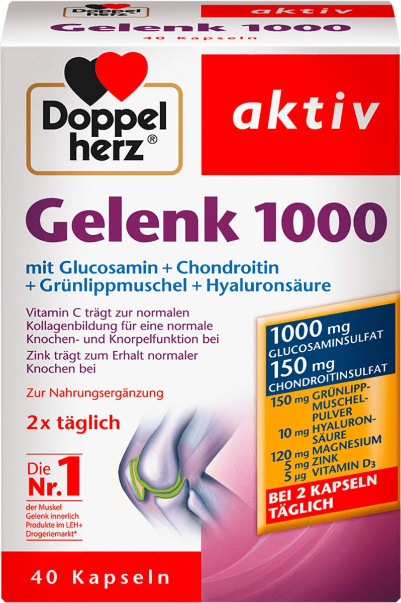 Doppelherz Gelenk 1000 витаминный комплекс для здоровых хрящей, суставов и костей 40 шт.
Doppelherz Gelenk 1000 витаминный комплекс для здоровых хрящей, суставов и костей 40 шт.