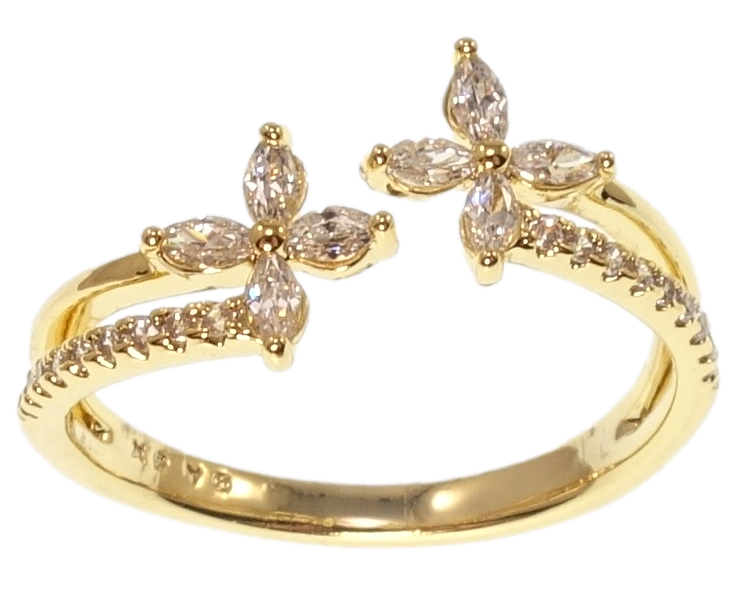 Кольцо Xuping QQMM Позолота 14K "Кристальные цветочки" р.16-17 
Кольцо Xuping QQMM Позолота 14K "Кристальные цветочки" р.16-17