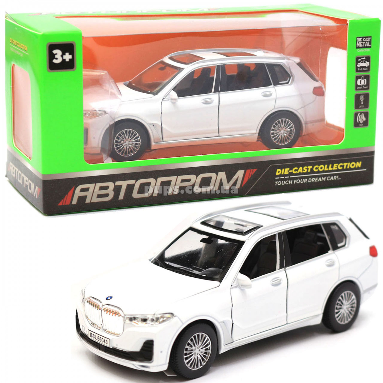 Машинка игровая автопром BMW X7 металл, 16, белый, свет, звук, двери открываются (6612)
Машинка игровая автопром BMW X7 металл, 16, белый, свет, звук, двери открываются (6612)