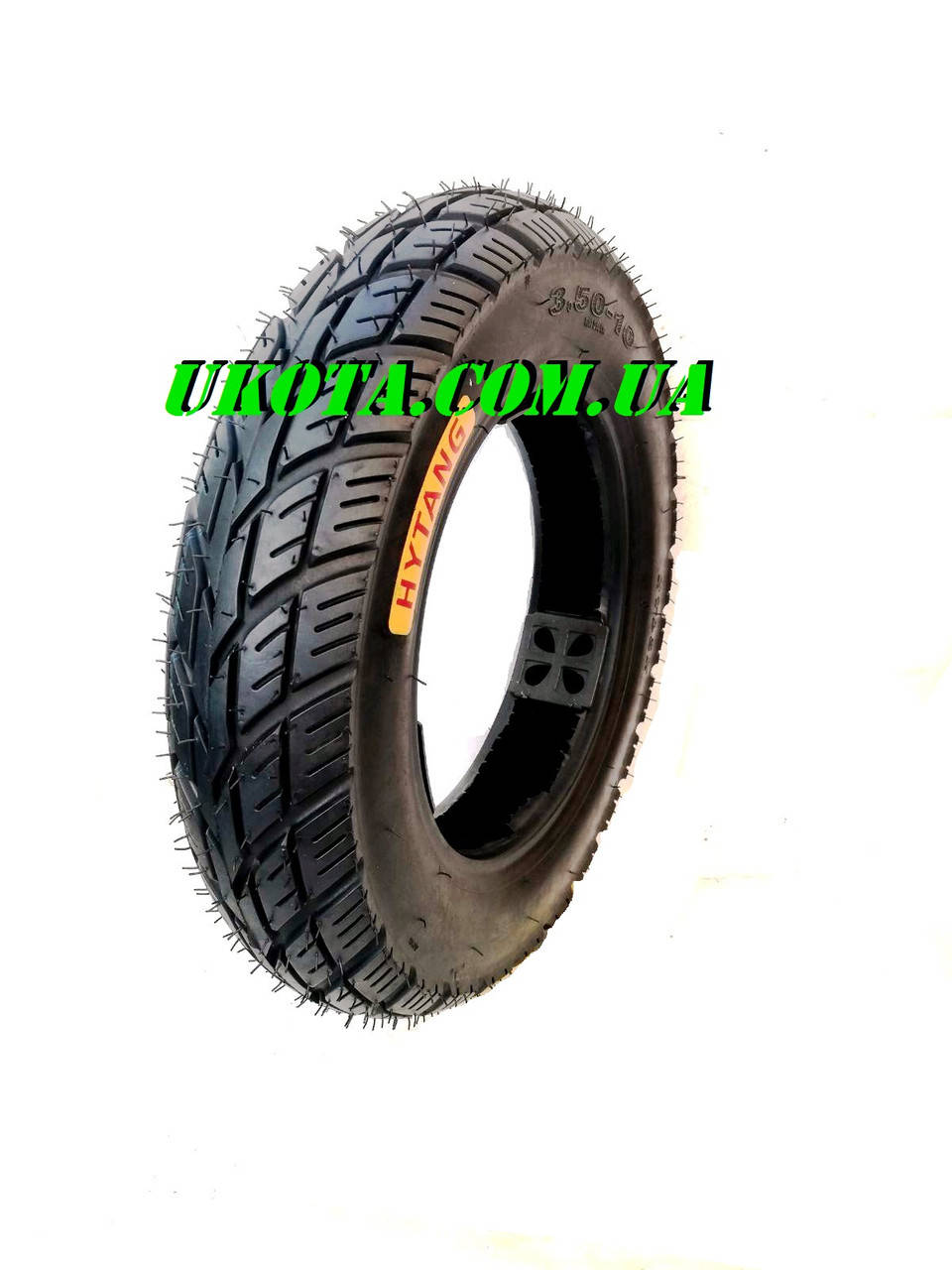 Шины на скутер 3.50-10 бескамерная шоссейная HYTANG 
Шины на скутер 3.50-10 бескамерная шоссейная HYTANG