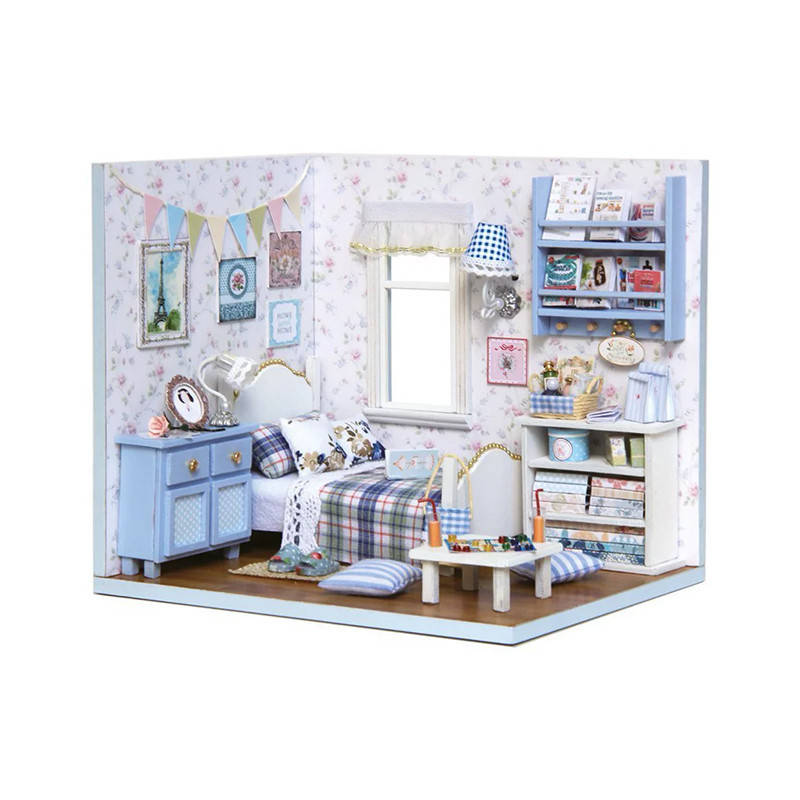 3D Румбокс кукольный дом DIY Cute Room детский конструктор из дерева для девочки голубая спальня с освещением, Голубой
3D Румбокс кукольный дом DIY Cute Room детский конструктор из дерева для девочки голубая спальня с освещением, Голубой