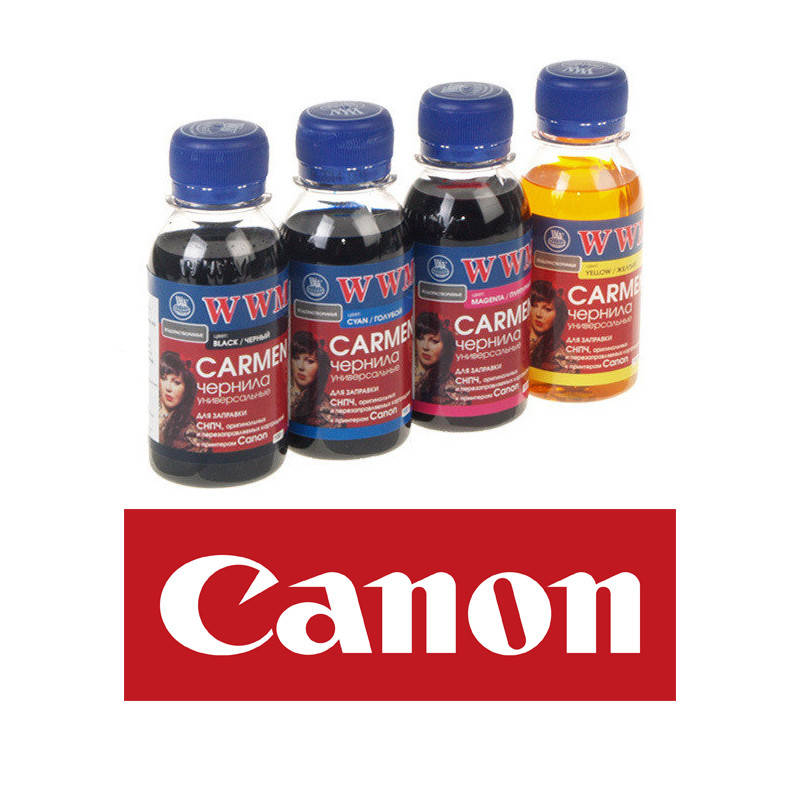 Комплект чернил WWM Canon Carmen Black, Cyan, Magenta, Yellow, 4 х 100 мл, краска для принтера кэнон
Комплект чернил WWM Canon Carmen Black, Cyan, Magenta, Yellow, 4 х 100 мл, краска для принтера кэнон
