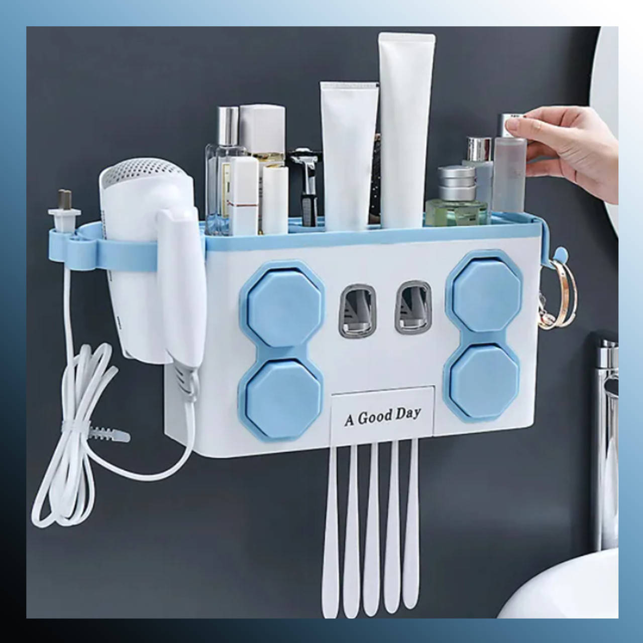 Настенная подставка-держатель для зубных щеток MULTIFUNTIONAL TOOTHBRUSH RACK с дозатором пасты FS
Настенная подставка-держатель для зубных щеток MULTIFUNTIONAL TOOTHBRUSH RACK с дозатором пасты FS