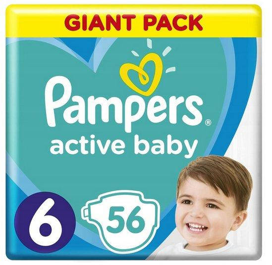 Подгузники детские Pampers Active Baby 6 (13-18 кг) Giant Pack, 56 шт 
Подгузники детские Pampers Active Baby 6 (13-18 кг) Giant Pack, 56 шт