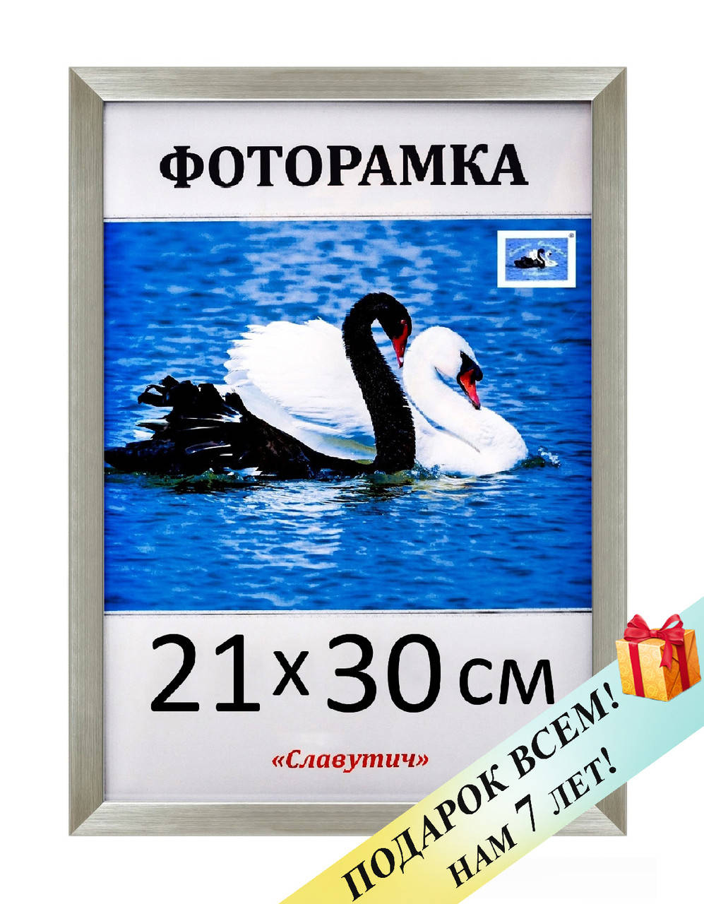 Фоторамка пластиковая А4 21х30, серебряная. Рамка для фото дипломов сертификатов грамот. Код 1611-154
Фоторамка пластиковая А4 21х30, серебряная. Рамка для фото дипломов сертификатов грамот. Код 1611-154