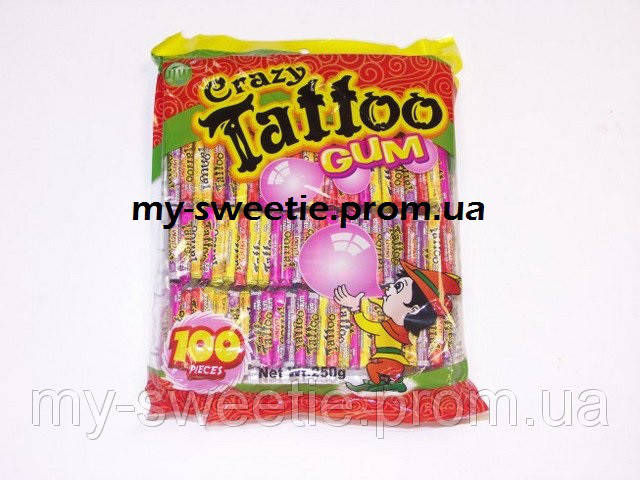 Жевательная резинка Crazy Gum Tattoo 100 шт 
Жевательная резинка Crazy Gum Tattoo 100 шт