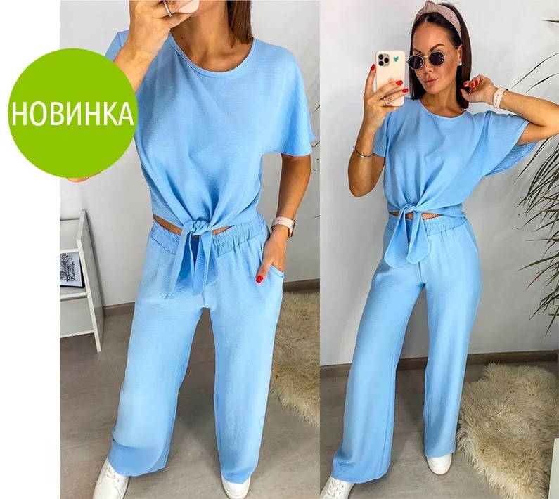 Летний брючный костюм-двойка "Fabio"| Норма 46/48 
Летний брючный костюм-двойка "Fabio"| Норма 46/48