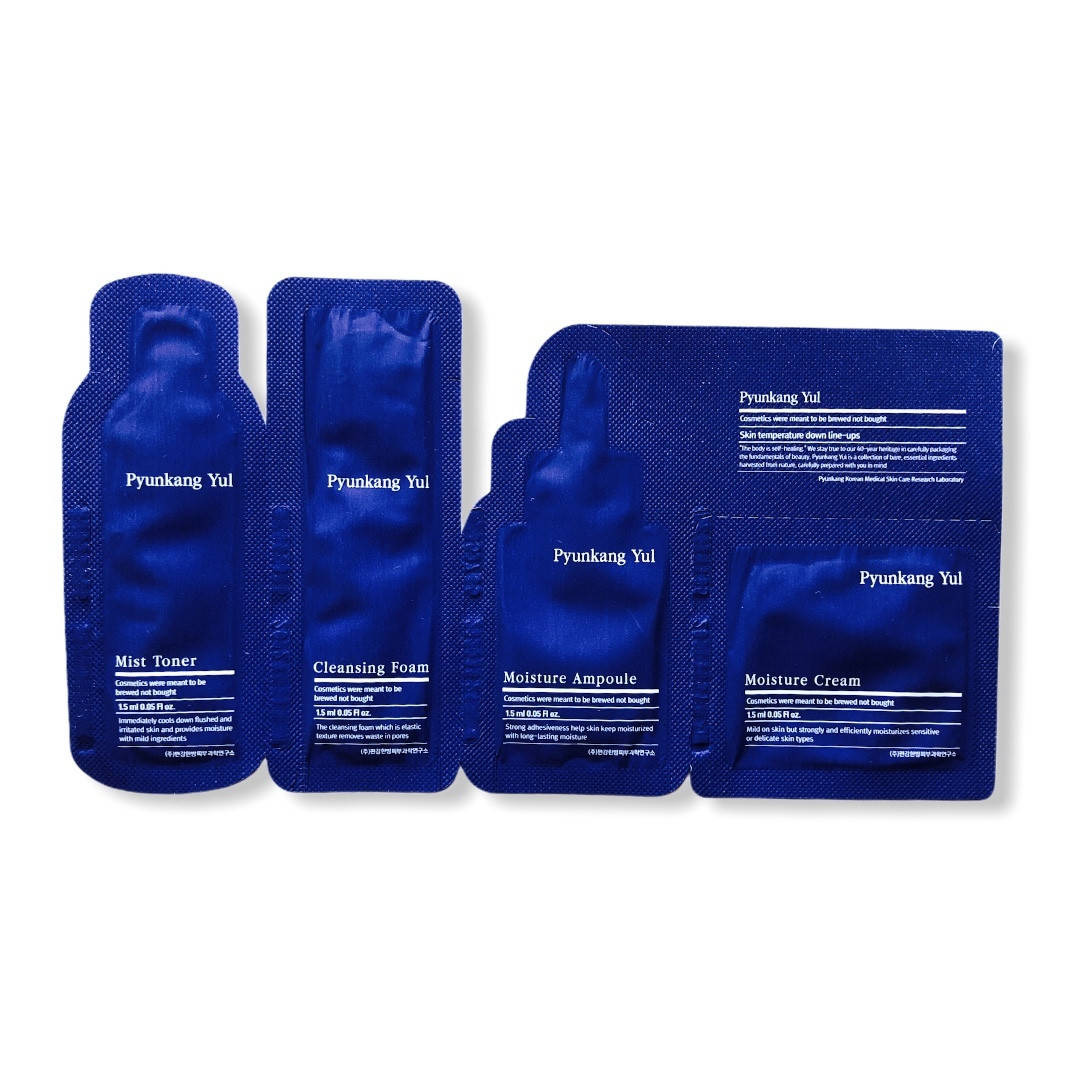 Набор пробников Pyunkang Yul Sample Pouch 2 (тонер/1.5 мл + серум/1.5 мл + гель/1.5 мл + крем/1.5 мл)
Набор пробников Pyunkang Yul Sample Pouch 2 (тонер/1.5 мл + серум/1.5 мл + гель/1.5 мл + крем/1.5 мл)