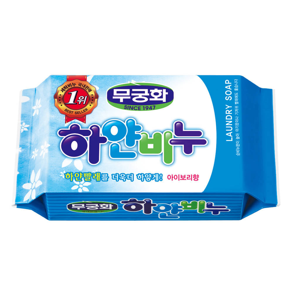 Мыло хозяйственное для стирки светлой одежды White Laundry Soap for More Brighter Clothes Mukungwha 230 гр
Мыло хозяйственное для стирки светлой одежды White Laundry Soap for More Brighter Clothes Mukungwha 230 гр
