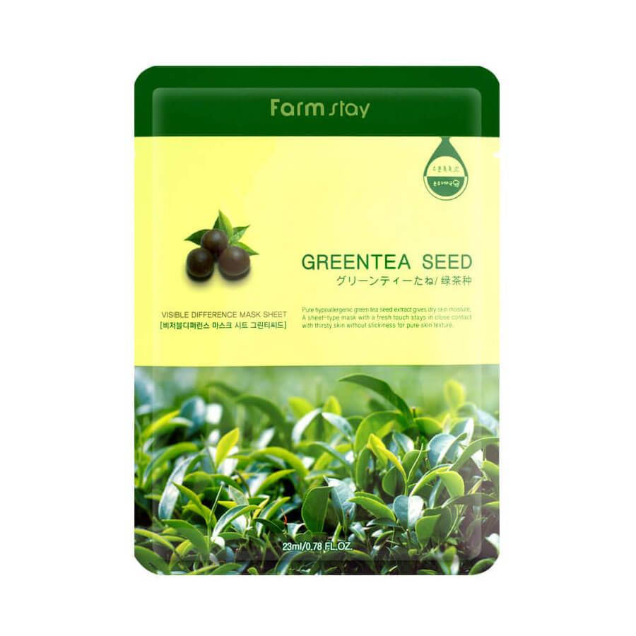 Тканевая маска с экстрактом зеленого чая FarmStay Visible Difference mask Sheet Greentea Seed
Тканевая маска с экстрактом зеленого чая FarmStay Visible Difference mask Sheet Greentea Seed