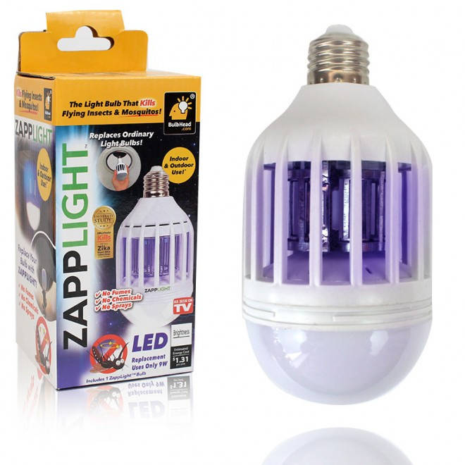 Светодиодная противомоскитная лампа 2 в 1 Zapp Light / лампочка уничтожитель насекомых / ловушка для насекомых
Светодиодная противомоскитная лампа 2 в 1 Zapp Light / лампочка уничтожитель насекомых / ловушка для насекомых