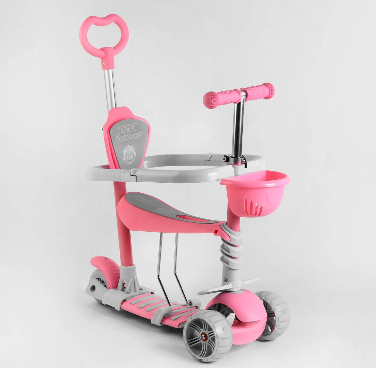 Самокат 5в1 B-1069 Best Scooter (с защитным бампером, PU колеса 120х50мм со светом) Розовый
Самокат 5в1 B-1069 Best Scooter (с защитным бампером, PU колеса 120х50мм со светом) Розовый