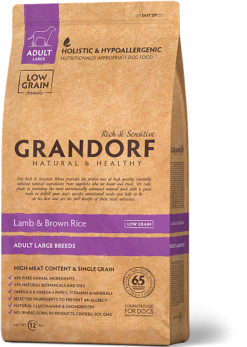 Grandorf Lamb&Brown Rice Adult Large Breed, 12 кг - Грандорф для крупных пород собак ягненок и бурый рис
Grandorf Lamb&Brown Rice Adult Large Breed, 12 кг - Грандорф для крупных пород собак ягненок и бурый рис